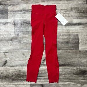 Lululemon Athletic Base Pace HR Tight Yoga Pants Dark Red NWT Women’s Sz 2